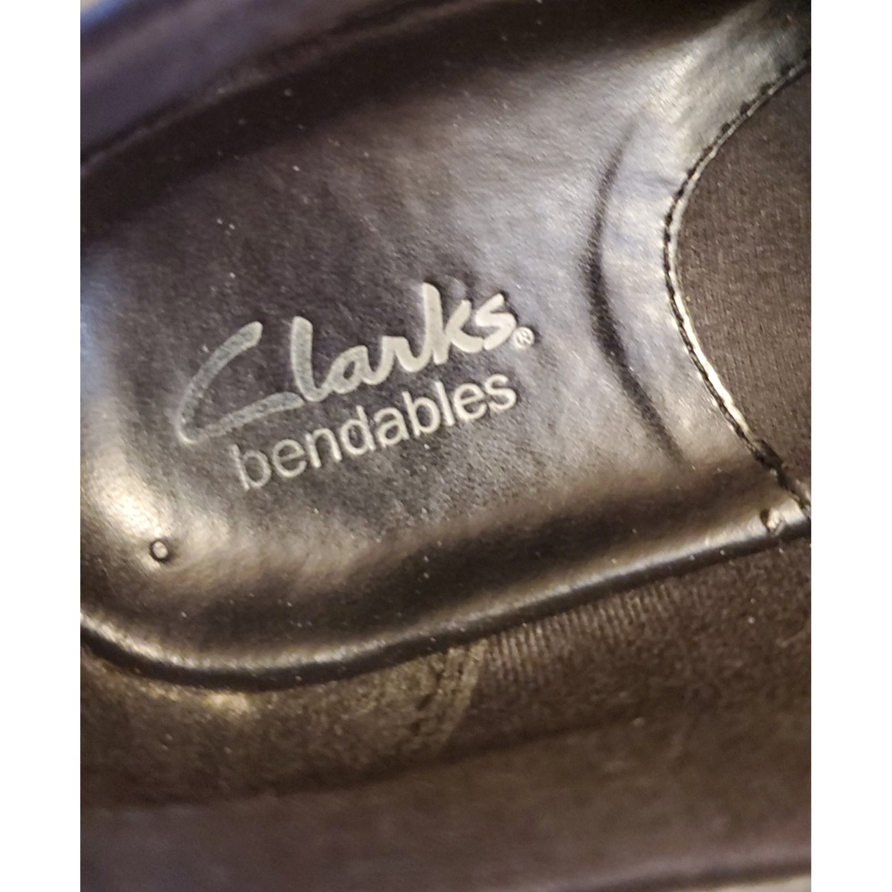 Clarks Bendables Leather Lace Up Shoes Women's Size 6.5 Black - Picture 10 of 12